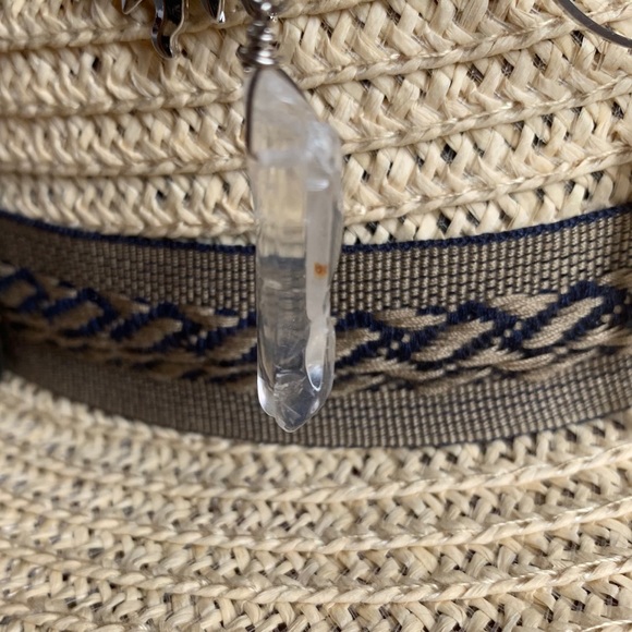 Sun & Raw Quartz Large Hoops - Picture 5 of 7